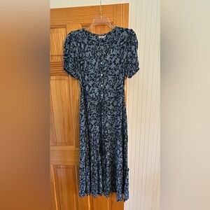 Faherty Blue Floral Dress